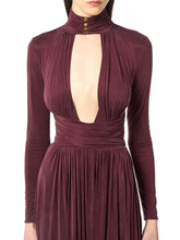 Load image into Gallery viewer, Red Carpet dress in cupro jersey fabric with drapes