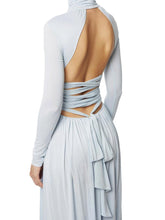 Load image into Gallery viewer, Red Carpet dress in cupro jersey fabric with drapes