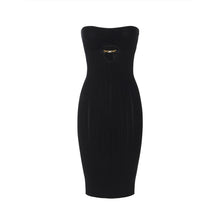 Load image into Gallery viewer, Dress in ribbed knit fabric with openwork details