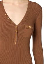 Load image into Gallery viewer, Dress in ribbed knit fabric with breast pocket