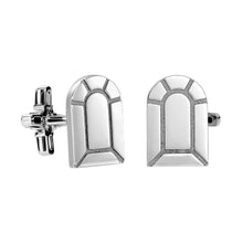 Load image into Gallery viewer, Arch Florale Cufflinks, 18k White Gold with DAVIDOR Arch Cut Black Spinel and Brilliant Diamonds - DAVIDOR