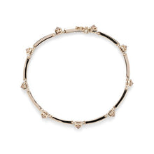 Load image into Gallery viewer, 18k white gold bracelet with brown diamonds and diamonds