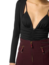 Load image into Gallery viewer, Crêpe jersey bodysuit with draping