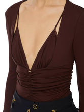 Load image into Gallery viewer, Crêpe jersey bodysuit with draping