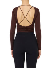 Load image into Gallery viewer, Crêpe jersey bodysuit with draping