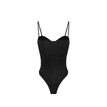 Load image into Gallery viewer, Stretch jersey bodysuit with draping
