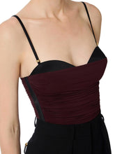 Load image into Gallery viewer, Stretch jersey bodysuit with draping