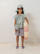 Load image into Gallery viewer, Grenade blouse smocked and embroidered in Liberty fabric in organic cotton
