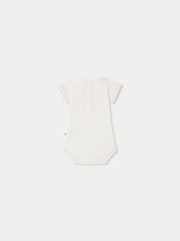 Load image into Gallery viewer, Hand-embroidered Cygne bodysuit in organic cotton