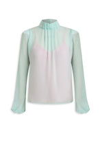 Load image into Gallery viewer, C5234019G-SILK-GATHER-SLEEVE-BLOUSE-MINT.PINK-SCANLANTHEODORE-0_hvb03o_1738814277