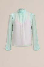 Load image into Gallery viewer, C5234019G-SILK-GATHER-SLEEVE-BLOUSE-MINT.PINK-SCANLANTHEODORE-1_1739929034