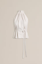 Load image into Gallery viewer, C5234092-LEATHER-GATHERED-NECK-TOP-CAMELIA-SCANLANTHEODORE-1_1739929005
