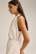 Load image into Gallery viewer, C5234092-LEATHER-GATHERED-NECK-TOP-CAMELIA-SCANLANTHEODORE-2_1740010788