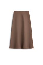 Load image into Gallery viewer, CREPE KNIT SOFT HEM SKIRT - WHISKEY