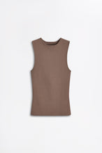 Load image into Gallery viewer, C6262496-CREPE-KNIT-CREW-NECK-SINGLET-WHISKEY-SCANLANTHEODORE-1_1770674167