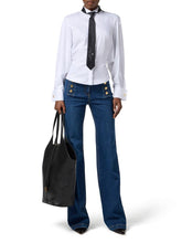 Load image into Gallery viewer, Cotton poplin shirt with tie