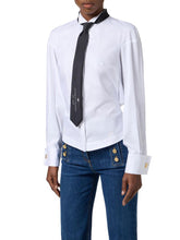 Load image into Gallery viewer, Cotton poplin shirt with tie