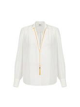 Load image into Gallery viewer, Blouse in georgette fabric with necklace