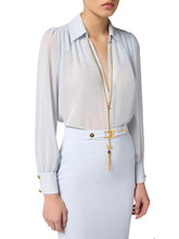 Load image into Gallery viewer, Blouse in georgette fabric with necklace