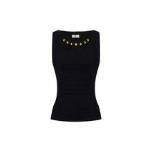 Load image into Gallery viewer, Jersey top with jewel buttons