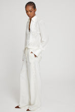 Load image into Gallery viewer, Silk blouse with hand-carved embroidery