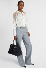 Load image into Gallery viewer, Stretch silk shirt with lace