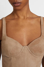 Load image into Gallery viewer, Suede bustier top