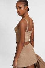 Load image into Gallery viewer, Suede bustier top