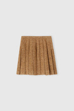 Load image into Gallery viewer, Wool blend pleated mini skirt with herringbone pattern