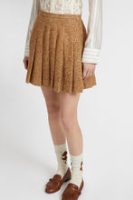 Load image into Gallery viewer, Wool blend pleated mini skirt with herringbone pattern
