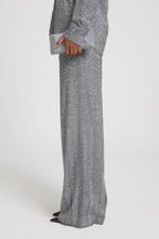 Load image into Gallery viewer, Palazzo trousers with herringbone design and hand-applied crystals