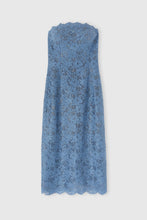 Load image into Gallery viewer, Macramé lace midi bustier dress with crystals