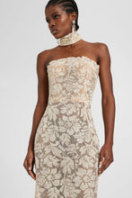 Load image into Gallery viewer, Lace and crystal bustier dress