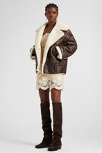 Load image into Gallery viewer, Silk creponne mini dress with "piccolo punto" lace