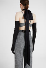 Load image into Gallery viewer, Black silk scarf