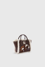 Load image into Gallery viewer, Mini Maggie in shearling with floral embroidery