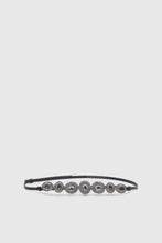 Load image into Gallery viewer, Black belt in smooth calfskin with double buckle tip and loop