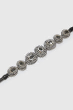 Load image into Gallery viewer, Black belt in smooth calfskin with double buckle tip and loop