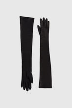 Load image into Gallery viewer, Long glove in black nappa leather