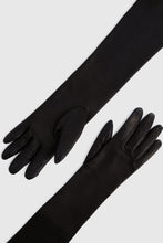 Load image into Gallery viewer, Long glove in black nappa leather