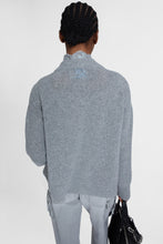 Load image into Gallery viewer, Pure cashmere cardigan with rebrodè lace and V-neck