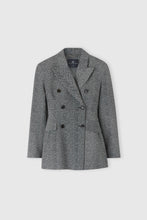 Load image into Gallery viewer, Double-breasted viscose jacket with herringbone pattern