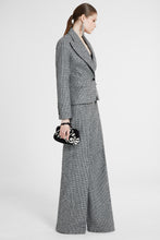 Load image into Gallery viewer, Single-breasted jacket in houndstooth jacquard wool blend