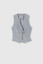 Load image into Gallery viewer, Wool blend vest with asymmetric zip