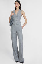 Load image into Gallery viewer, Wool blend vest with asymmetric zip