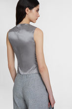 Load image into Gallery viewer, Wool blend vest with asymmetric zip