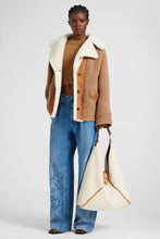 Load image into Gallery viewer, Palazzo jeans with crystal floral embroidery