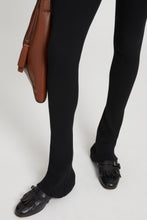 Load image into Gallery viewer, Vintage black nappa moccasin with brogue fringes and strap