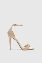 Load image into Gallery viewer, Nude satin sandal with ankle strap