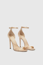 Load image into Gallery viewer, Nude satin sandal with ankle strap